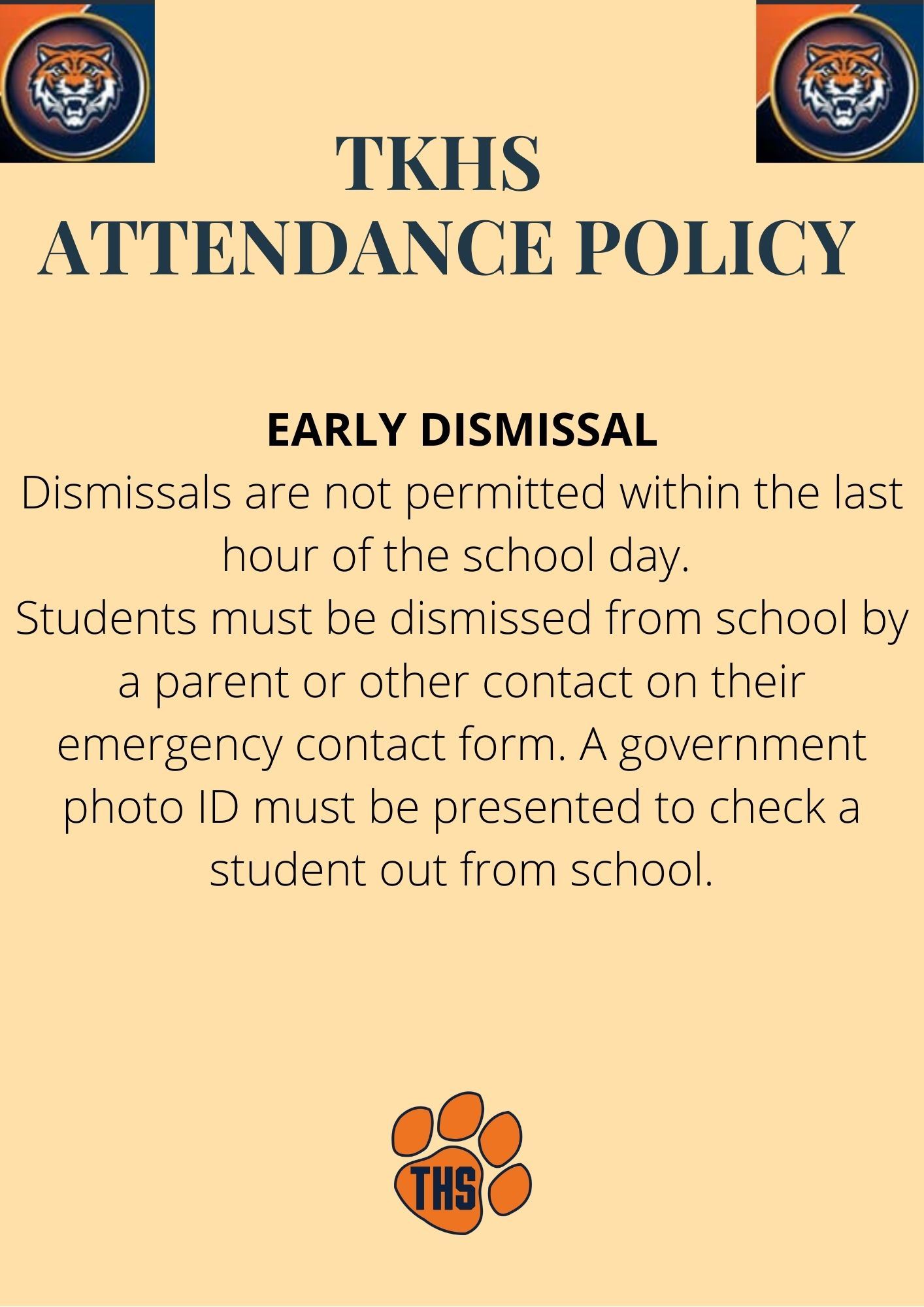Attendance Early Dismissal Policy